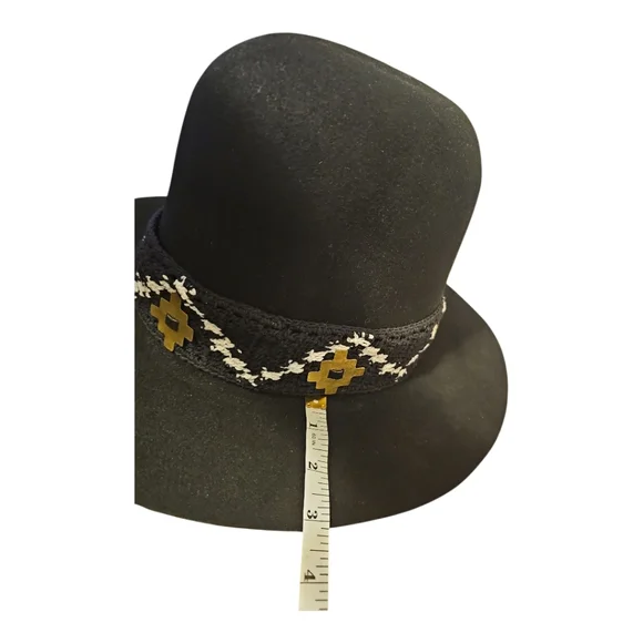 Greenpacha Black Wool Felt Hat with Feather Accent – NWOT - Picture 6 of 9